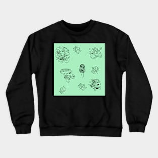 Woodland Mushrooms Mint 2 Crewneck Sweatshirt